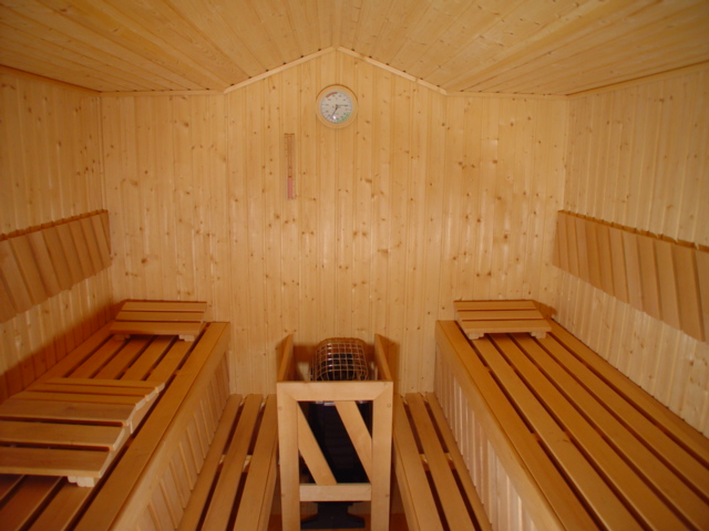 Innenansicht Spitzdachsauna